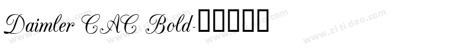 Daimler CAC Bold字体转换